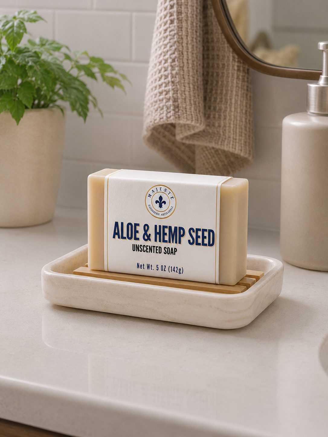 ALOE & HEMP SEED UNSCENTED SOAP - Image 2