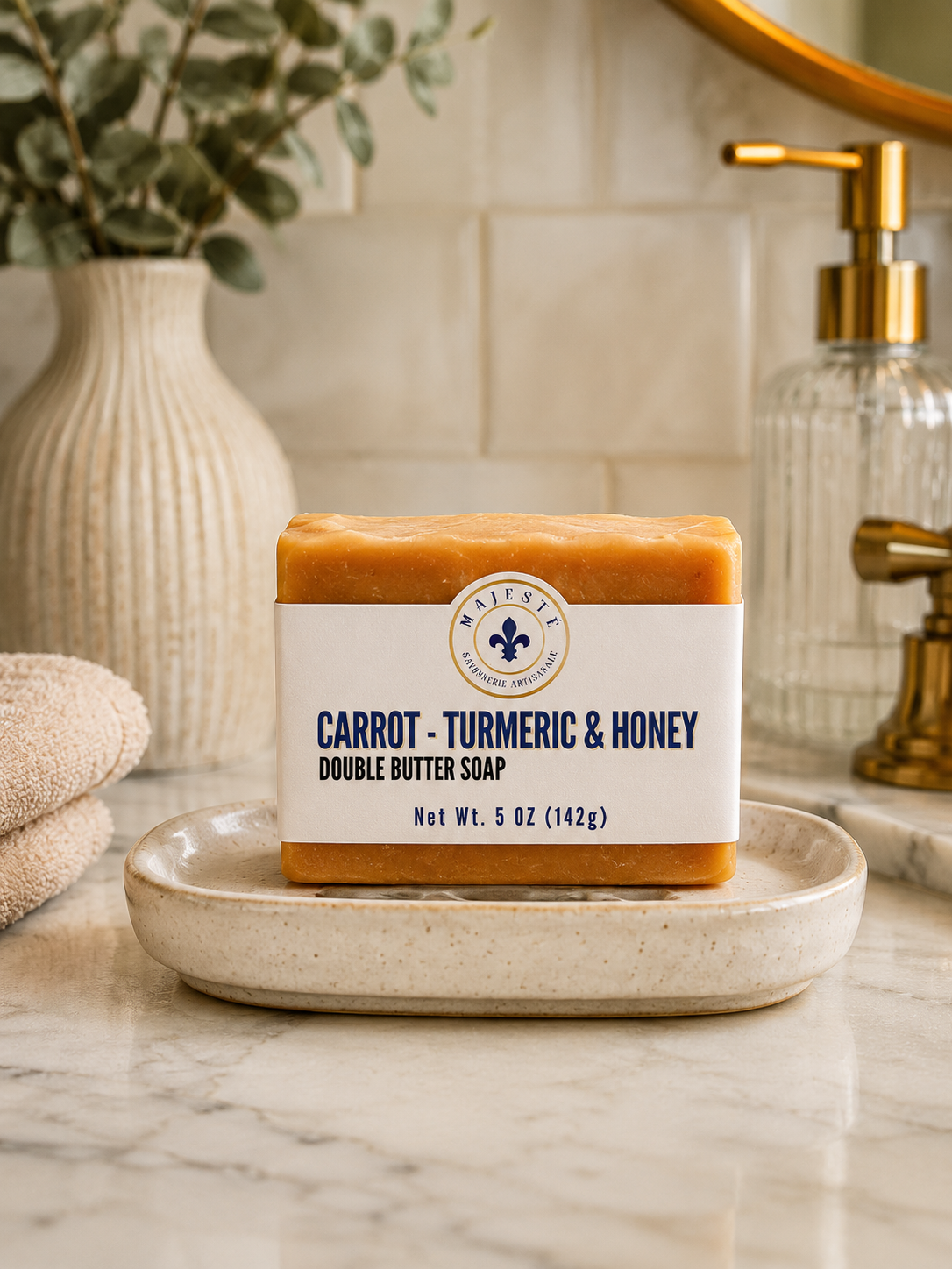 CARROT TURMERIC & HONEY SOAP - Image 2